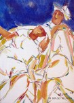 © S. Blumin, Resting Dancers, signed, unframed author's print of oil painting, 2008 (click to enlarge)